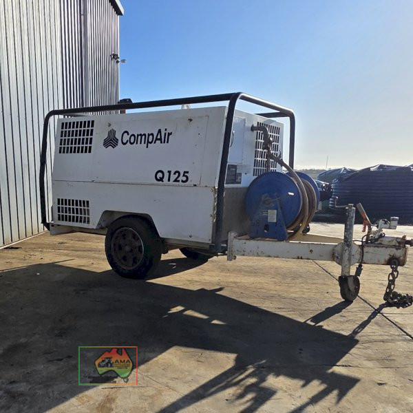 (9782) Compair Q125 125CFM Diesel Rotary Screw Compressor + Hose Reel & Blowgun - photo 2
