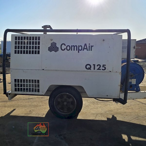 (9782) Compair Q125 125CFM Diesel Rotary Screw Compressor + Hose Reel & Blowgun - photo 6